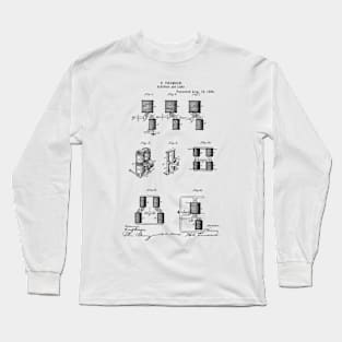 Electric Arc Lamp Vintage Patent Hand Drawing Long Sleeve T-Shirt